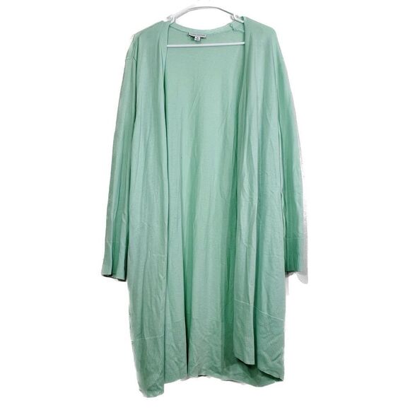 Susan Graver Womens 3X open front long sleeve duster cardigan tunic - Picture 1 of 5